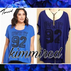 TORRID BLUEBLACK '92 OWN IT’ ACTIVE TEE~3/3X/22-24